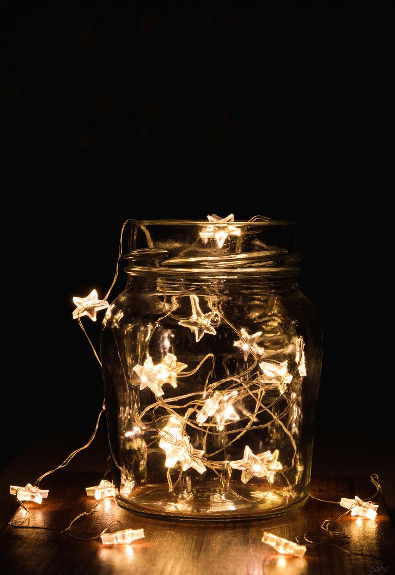 Fairy Lights In Containers Create Portable Magic