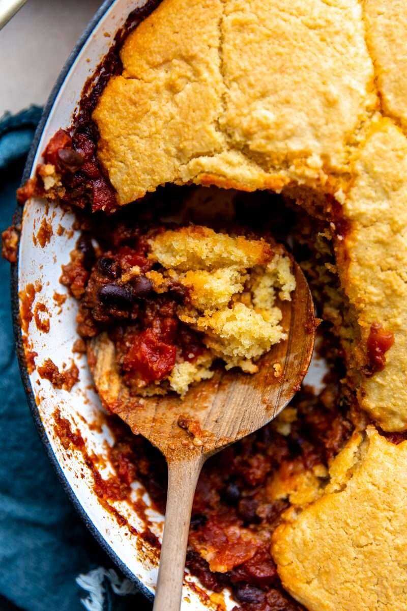 Skillet Cornbread Cobbler
