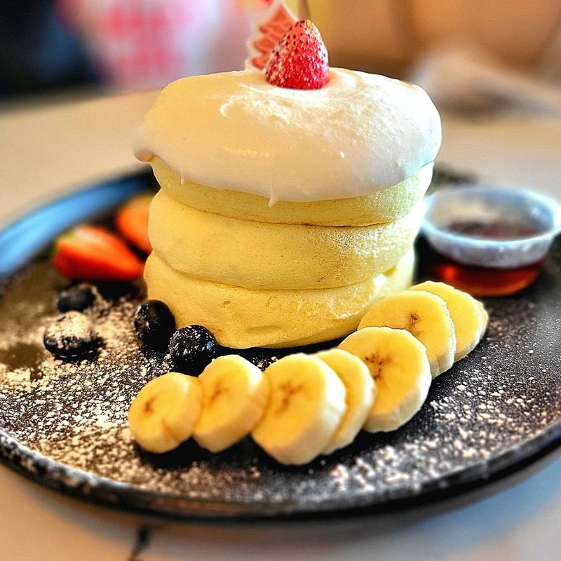 Rise & Dine's Pumpkin Grits Soufflé Pancakes