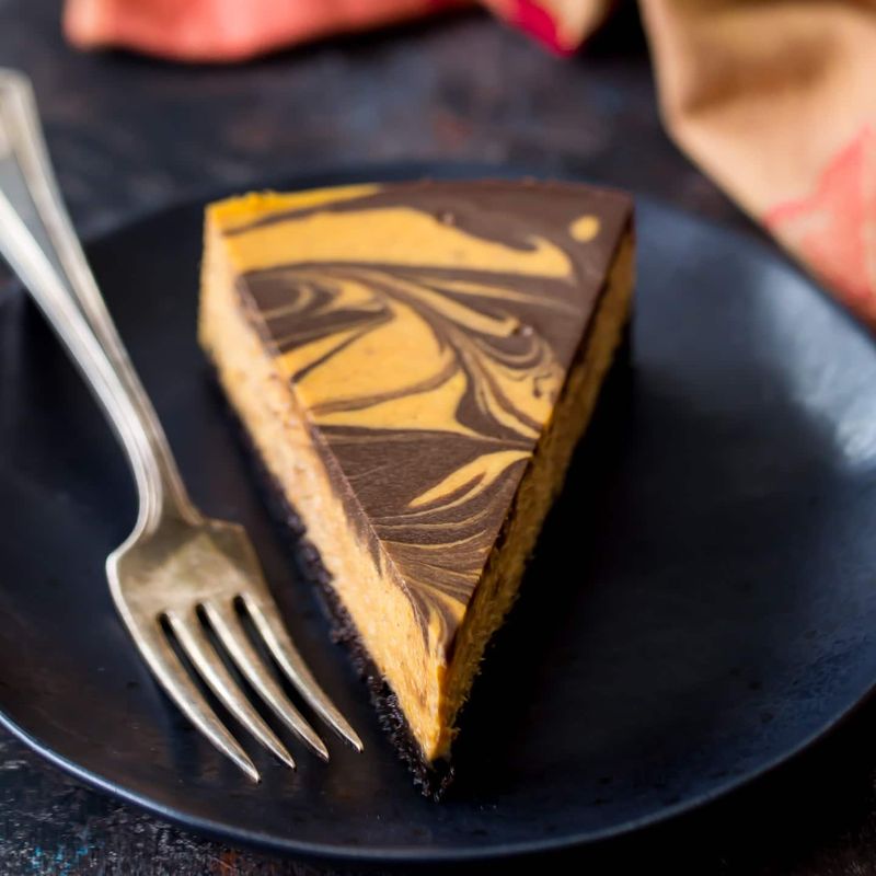 Chocolate-Pumpkin Cheesecake Love Affair
