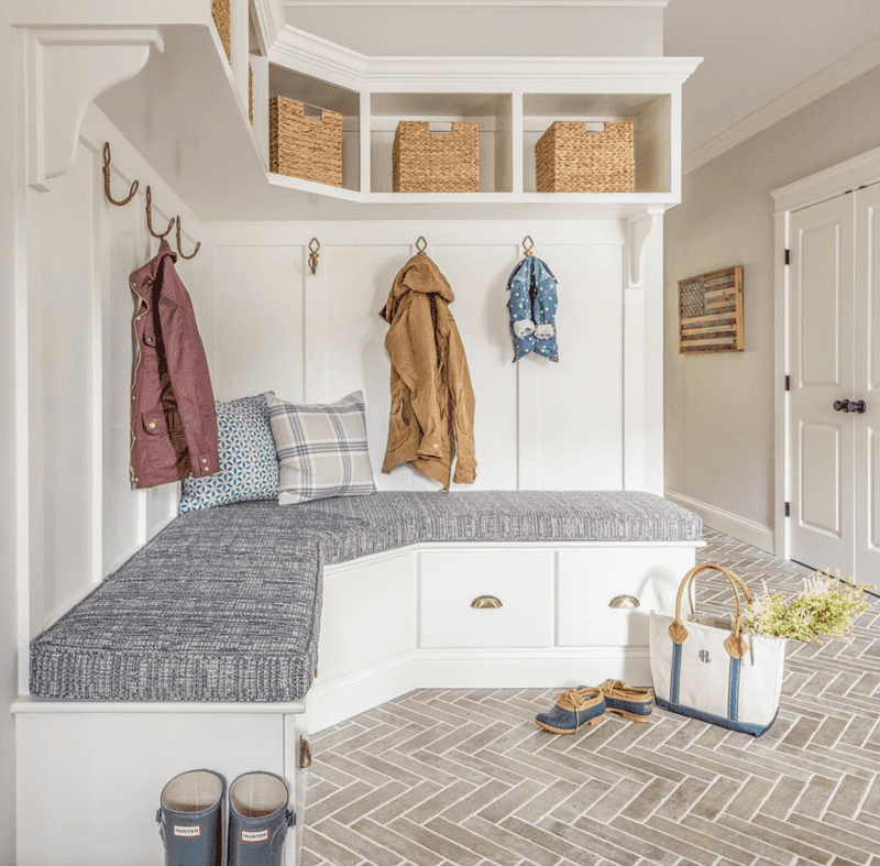 Built-In Mudrooms With Bench Seating