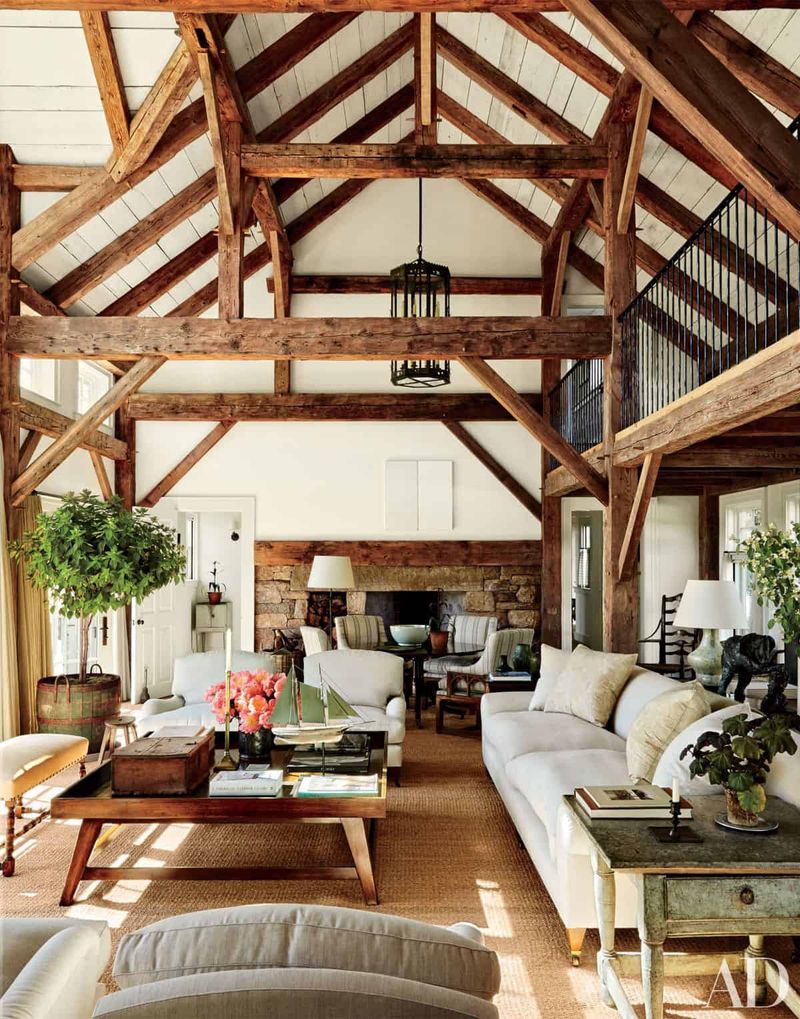 Maryland Colonial Farmhouses With Timeless Character - Decor Hint Hand-Hewn Timber Frames With Character
