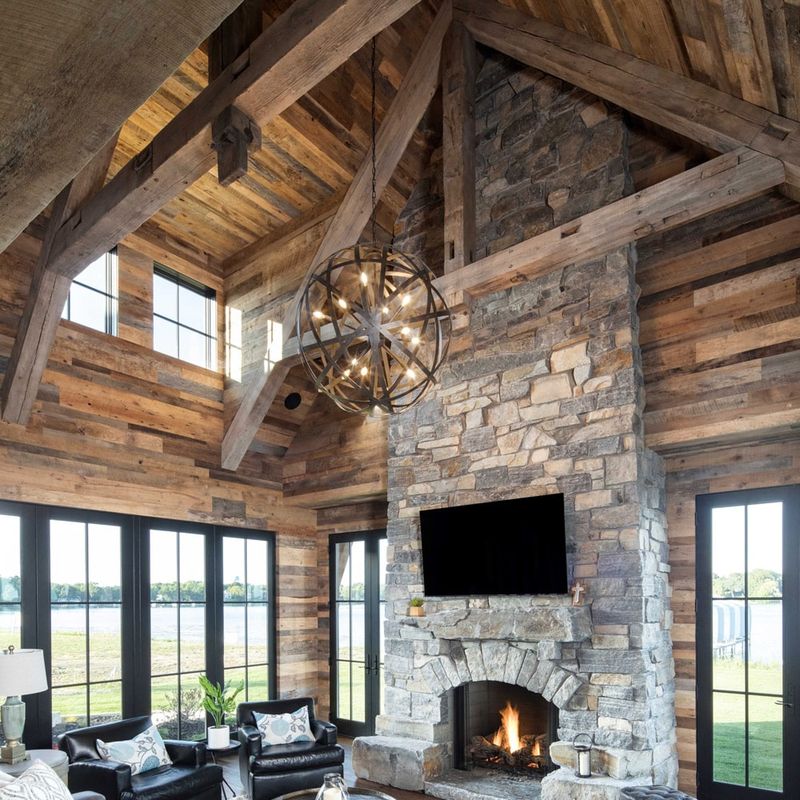 12 Minnesota Cabin Living Rooms Built For Snowy Nights - Decor Hint Timber Frame Treasure