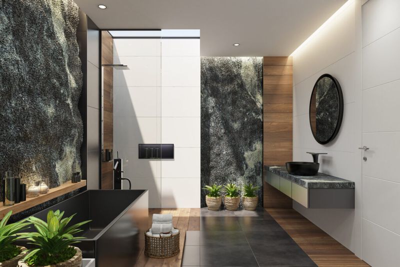 11 Boulder "Japandi" Living Spaces Where Minimalism Meets Warmth - Decor Hint Downtown Loft with Floating Wooden Tub