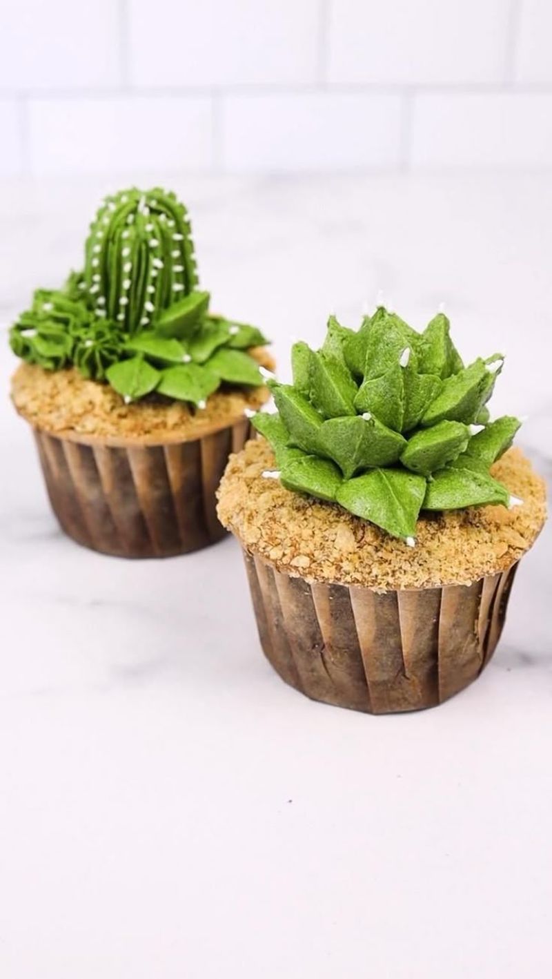 Cactus Creature Cupcakes