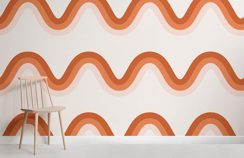 Statement Walls With Geometric Wallpaper
