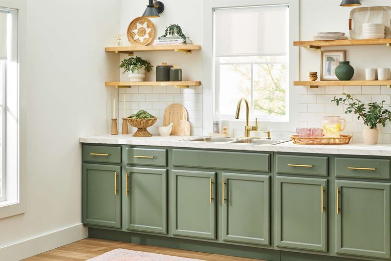 8 Asheville Cottage Kitchens With Olive Green Cabinets That Pop - Decor Hint Rustic Elegance: Olive Green Cabinets In Asheville Homes