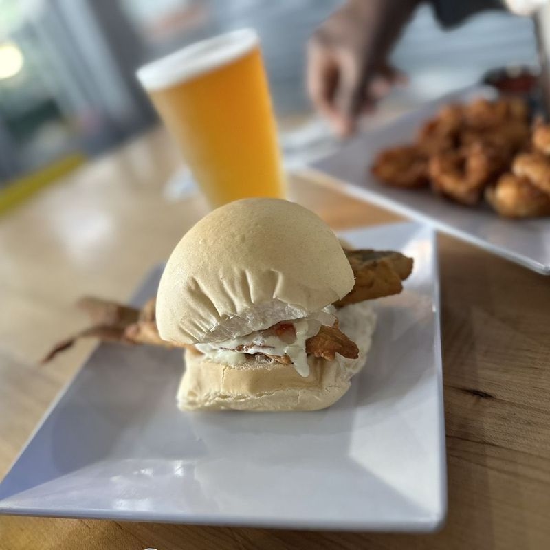 Fried Shrimp Sandwich: Lakefront Luxury