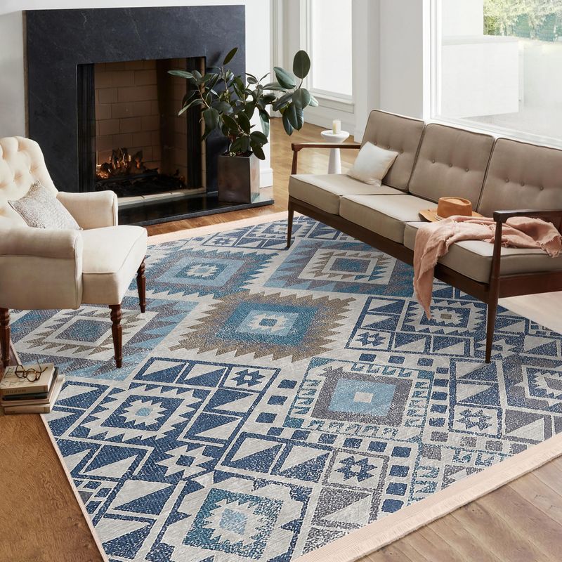Aztec-Inspired Geometric Flooring