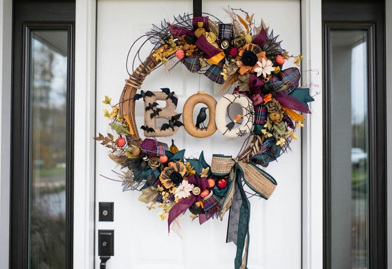 Wildflower And Witch Hat Accent Wreath