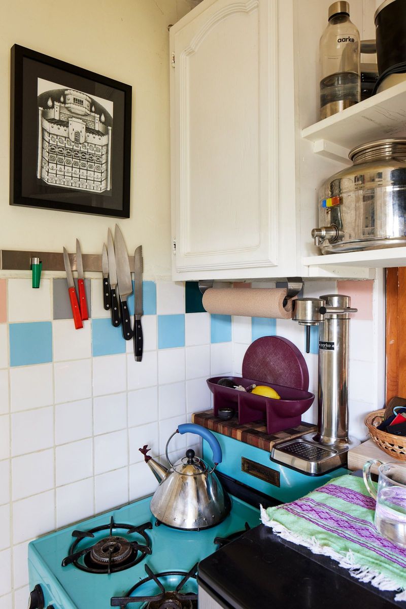 8 Brooklyn Studio Hacks To Boost Storage Without Clutter - Decor Hint Magnetic Knife Strip for More Than Just Knives