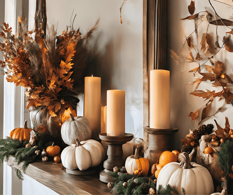 Subtle Halloween-To-Thanksgiving Mantel Garland