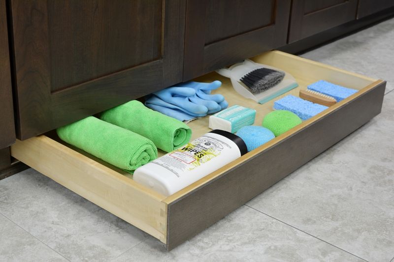 Toe-Kick Drawers With Motion-Sensor Opening