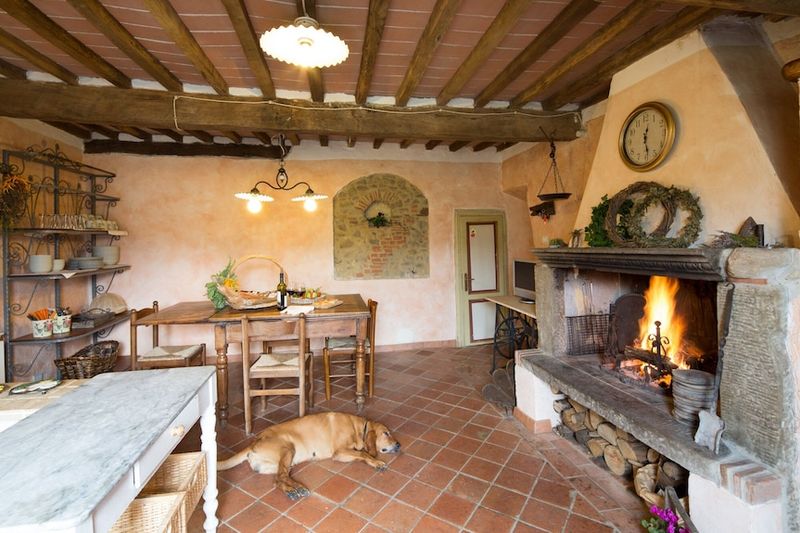 Open Hearth Fireplaces Provide Gathering Spots
