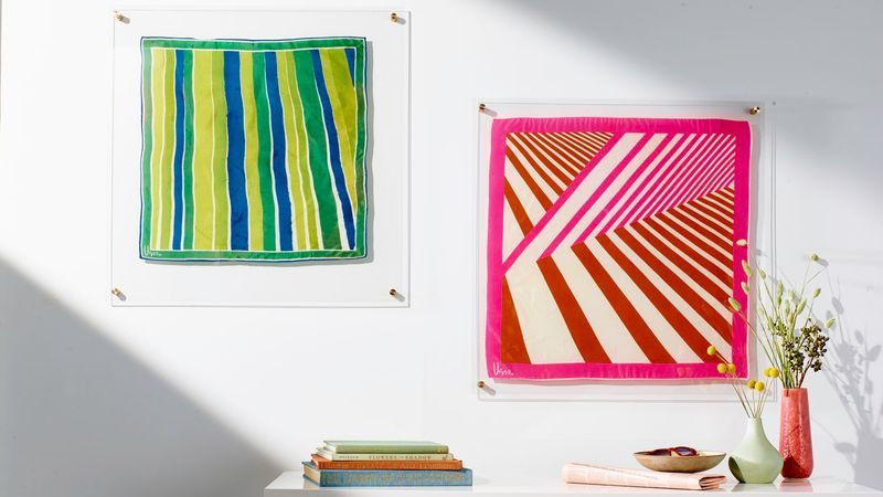 Silk Scarves On Shadow Boxes