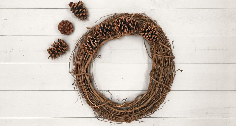 Wreaths Made From Twigs And Pinecones