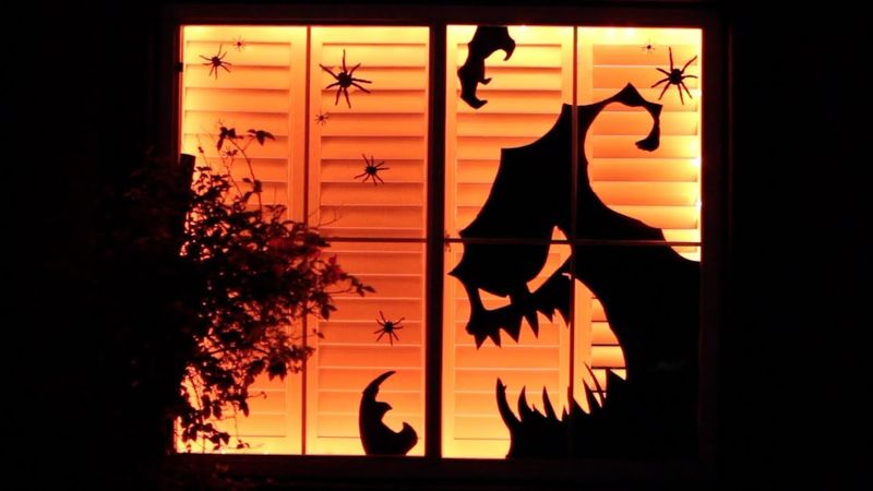 Haunted Silhouette Window Scenes