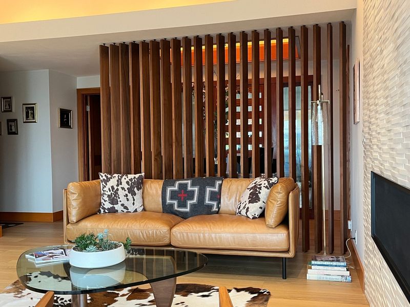 Exposed Wood Columns And Room Dividers