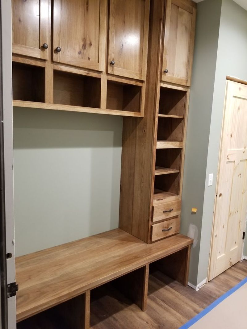 Hickory Lockers With Mushroom-Toned Elegance