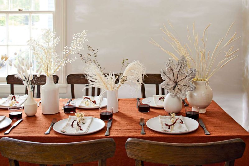 Rust-Colored Table Runners And Linens