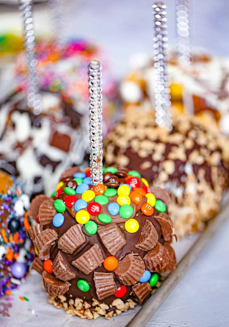 Caramel Apple With M&M Or Candy Coating