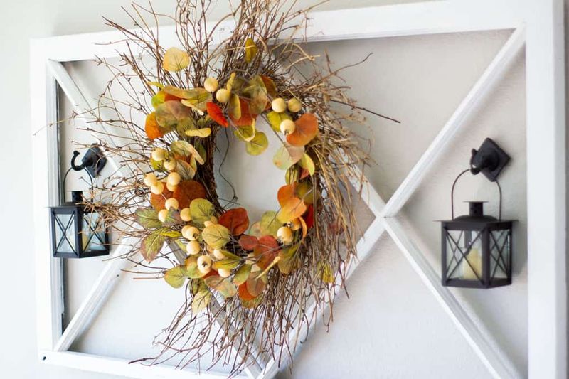 Vintage Lantern And Grapevine Mix Wreath