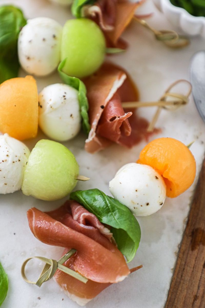 Melon and Prosciutto Skewers