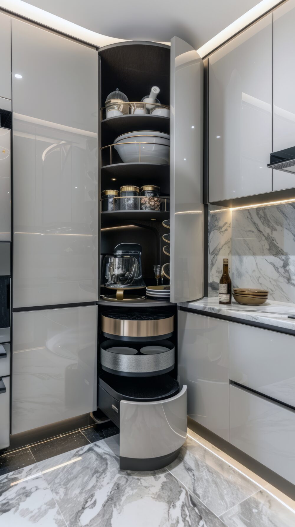 16 Approaches To Kitchen Pantry Renovation That Might Suit 2025 Designs - Decor Hint Corner Pantry Utilization