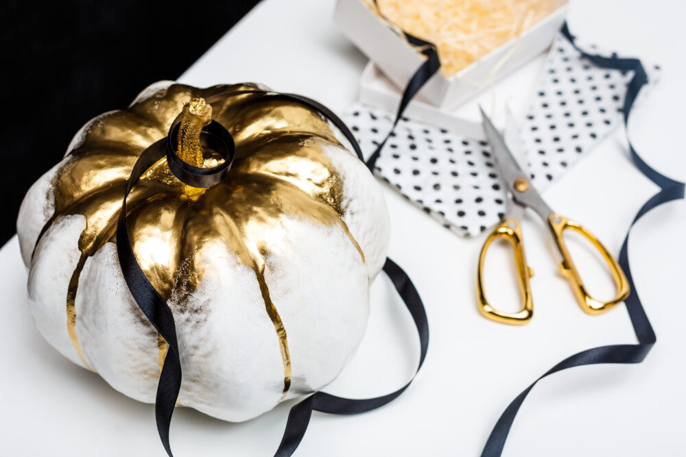 Marble Or Gold Effect Pumpkin Designs