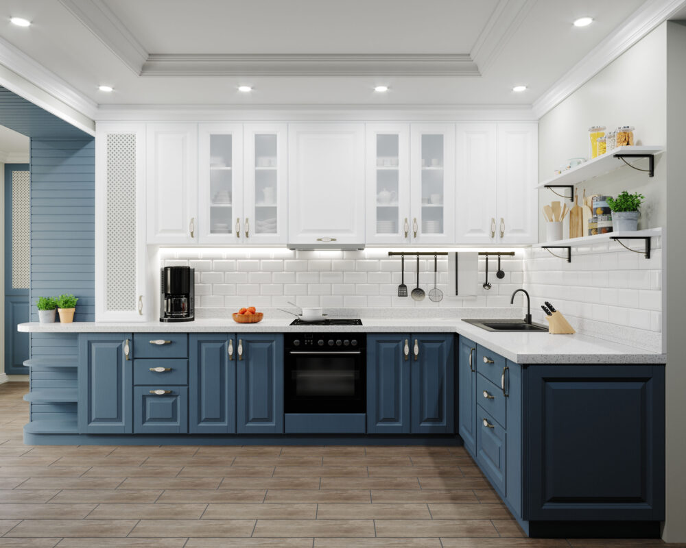 7 Kitchen Cabinet Colors That Could Pair Well With Stone Countertops - Decor Hint Navy Blue