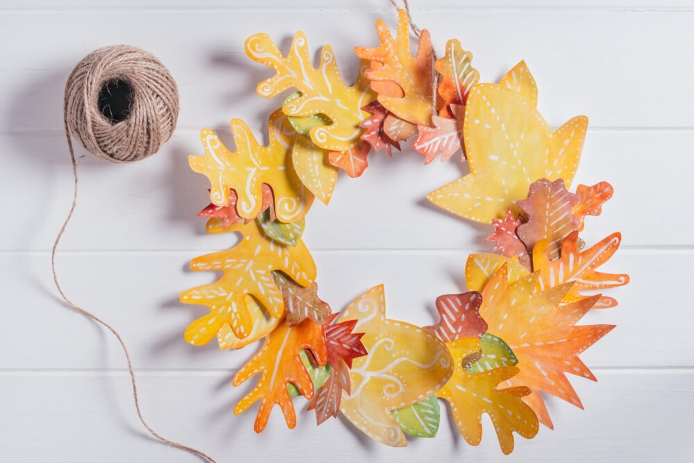 DIY Paper Or Felt Fall Wreath