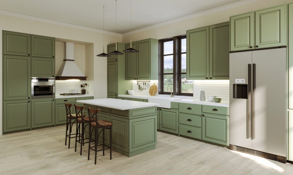 7 Kitchen Cabinet Colors That Could Pair Well With Stone Countertops - Decor Hint Sage Green