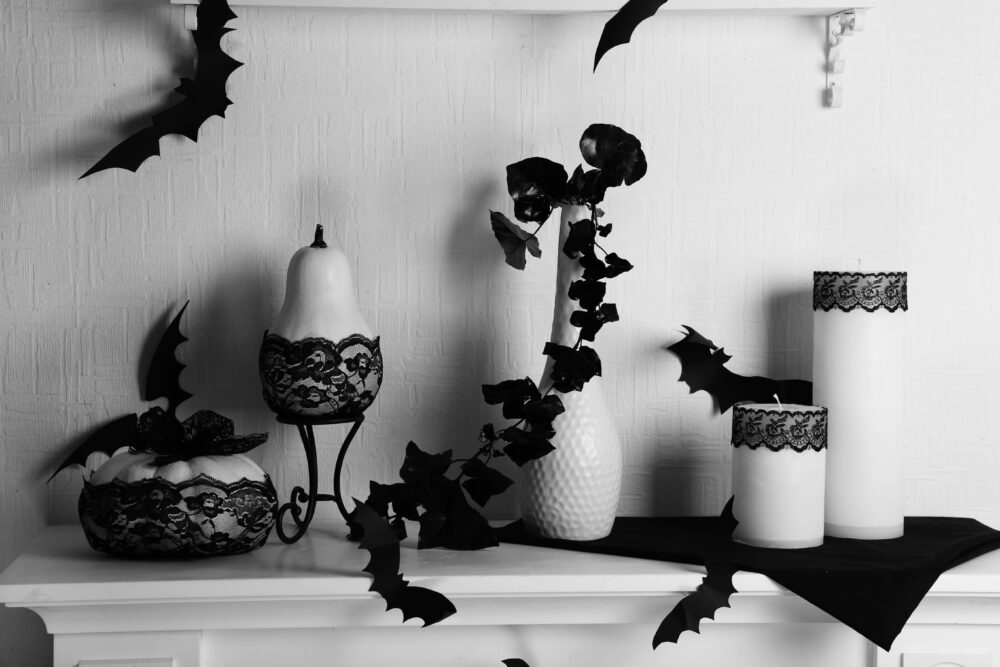Black Lace Candle Holders