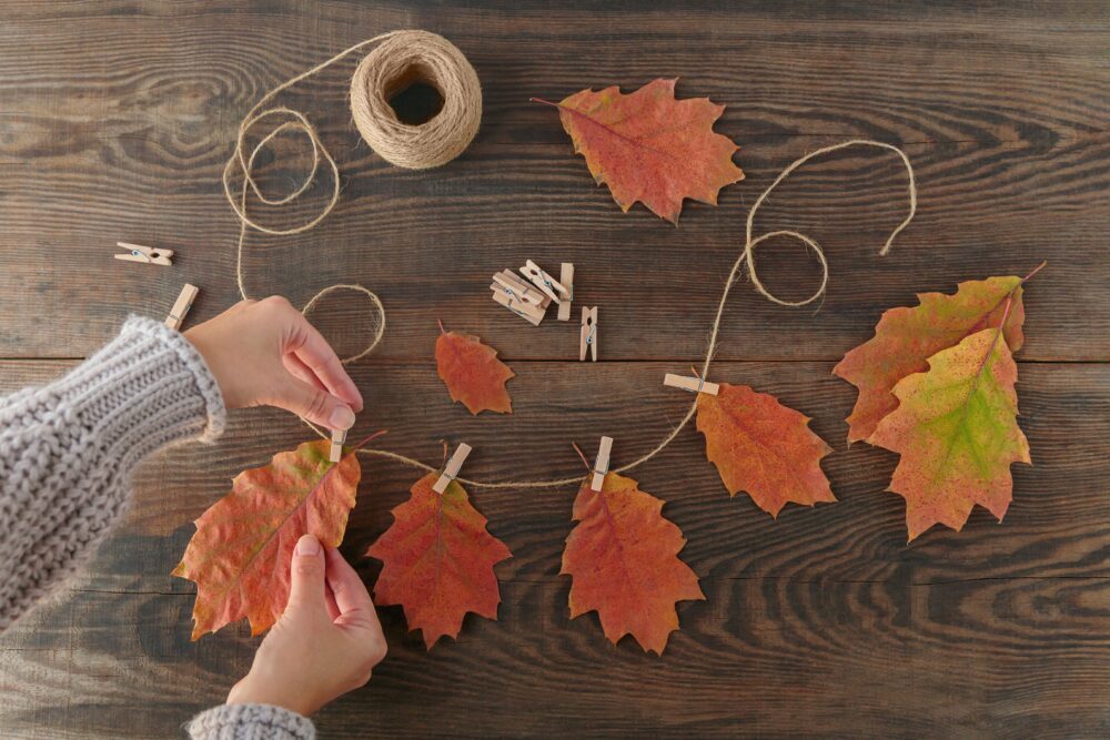 Handmade Leaf Garlands For Mantels Or Windows