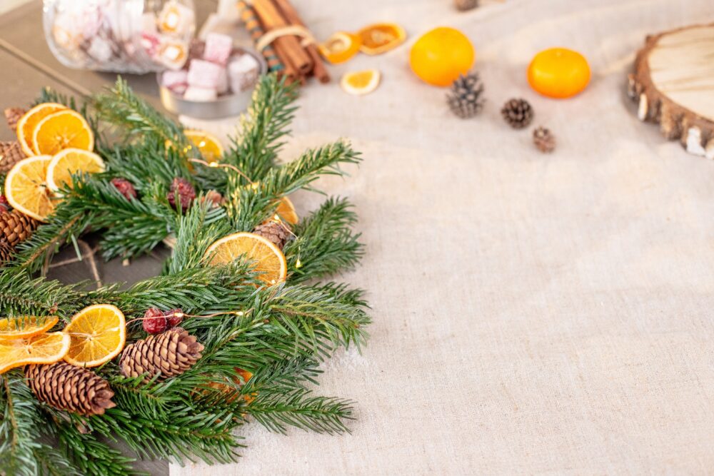 Cinnamon Stick and Dried Orange Wreath