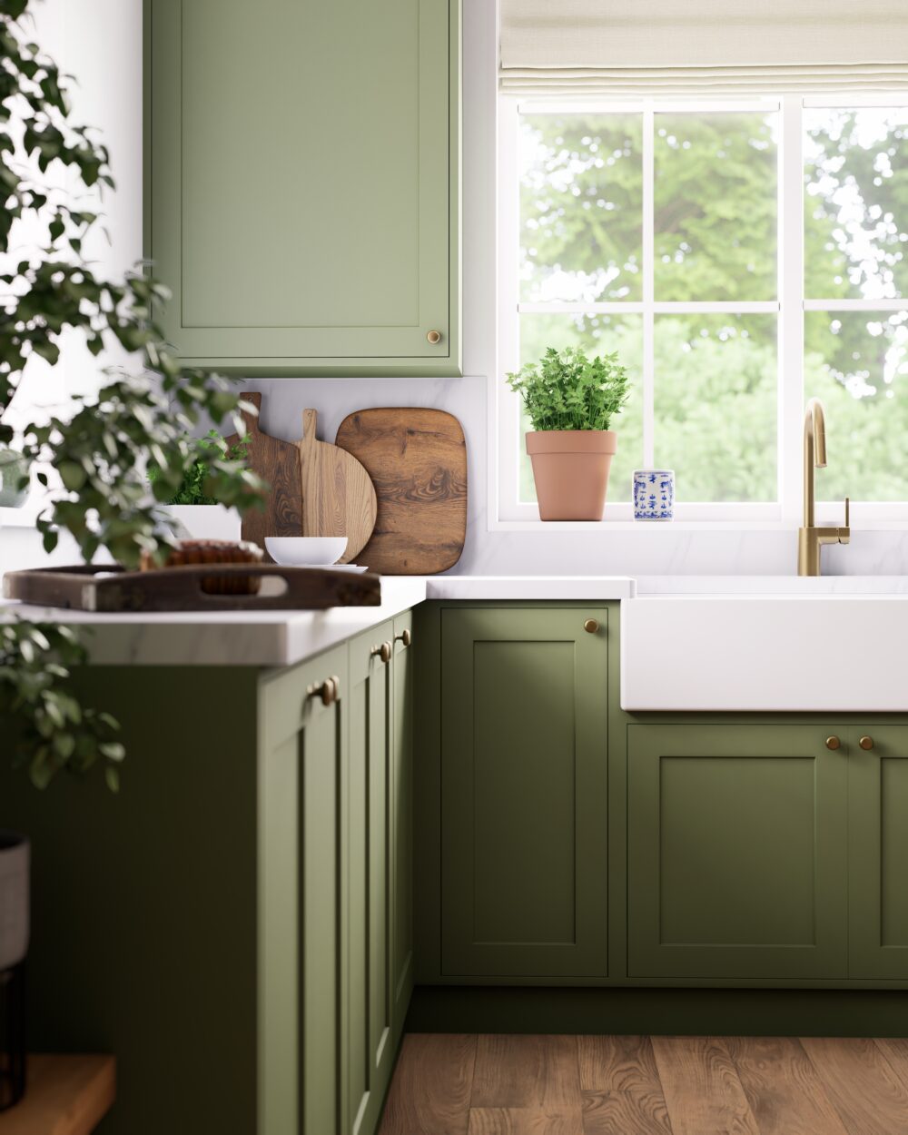 13 Kitchen Cabinet Paint Colors That May Create A Warm And Inviting Feel - Decor Hint Sage Green