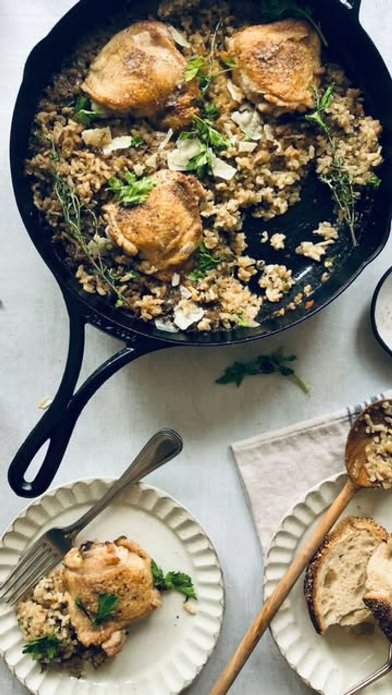 One-Pan Cacio e Pepe Chicken and Orzo