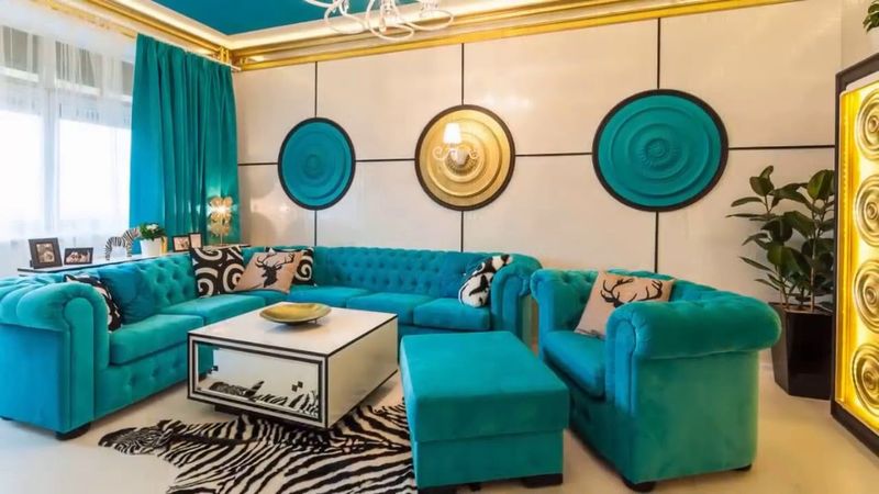 12 Louisiana Sofa Colors Falling Out Of Style This Year - Decor Hint Bright Turquoise
