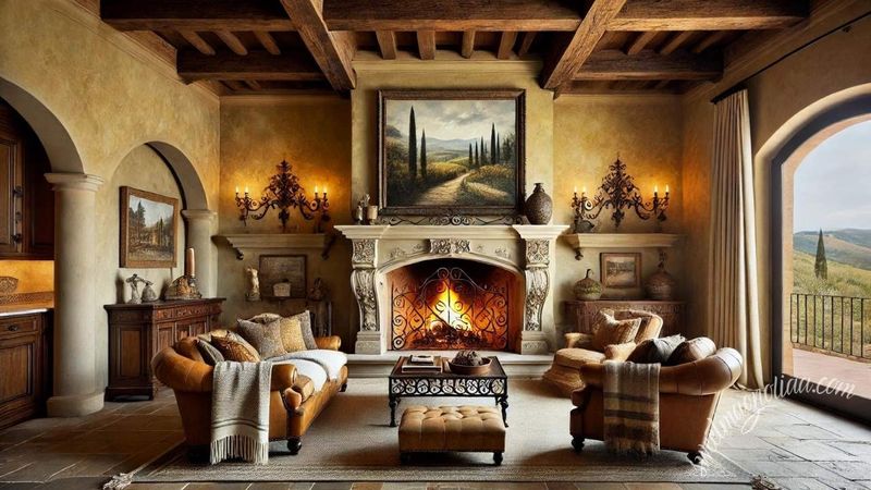 Tuscan-Inspired Decor with Heavy Arches
