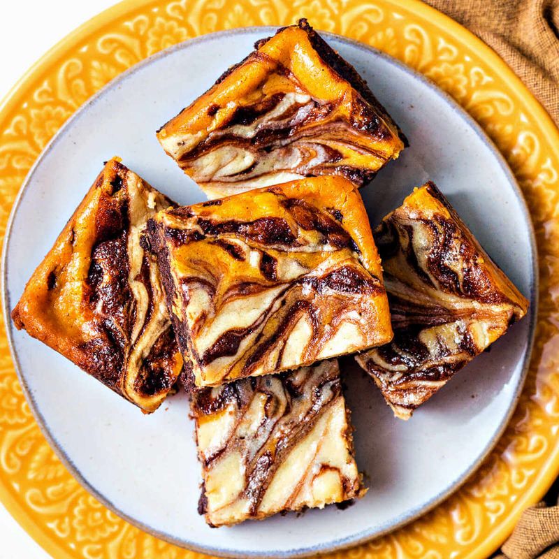 Cream Cheese Swirl Pumpkin Brownies