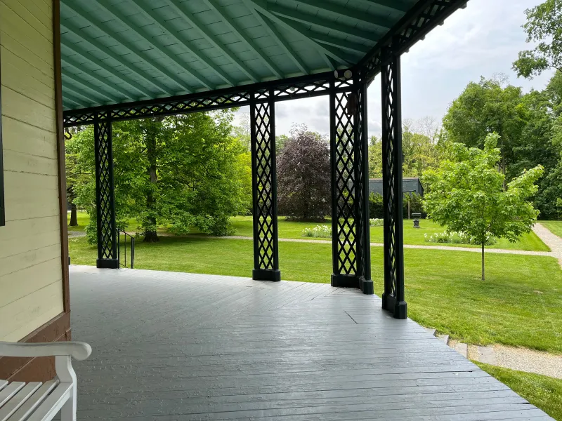 Inside The 45-Room Mansion In New York's Hudson Valley Once Owned By The Inventor Of Morse Code - Decor Hint The Entryway & Wraparound Veranda