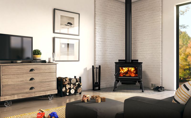 New York Designers Share 14 Ways To Make Cordwood Living Both Chic And Energy Smart - Decor Hint Install A High-Efficiency Wood Stove As Your Primary Heat Source