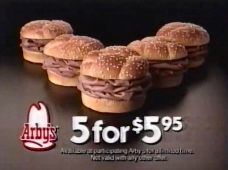Remember These? 14 Fast-Food Sandwiches Ohioans Loved - Decor Hint Arby's Five For Five Deal