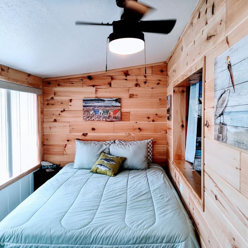 Michigan Lake House Bedrooms Perfect For Snuggling Up Lakeside - Decor Hint Historic Fishing Lodge Master on Houghton Lake