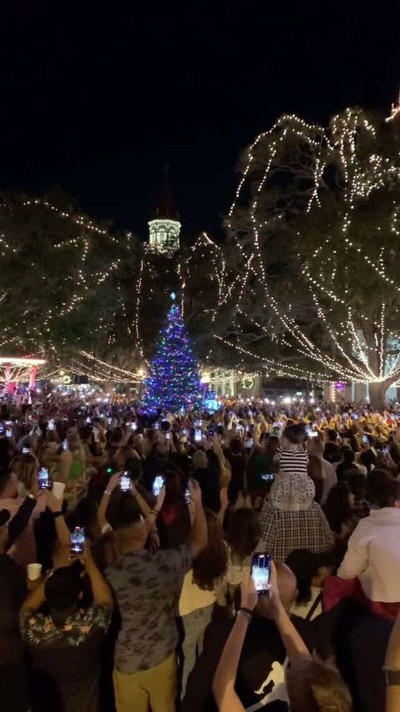 St. Augustine's Nights of Lights Make This Coastal Florida Town A Must-Visit Before Christmas - Decor Hint The Plaza de la Constitucion Becomes a Holiday Gathering Spot