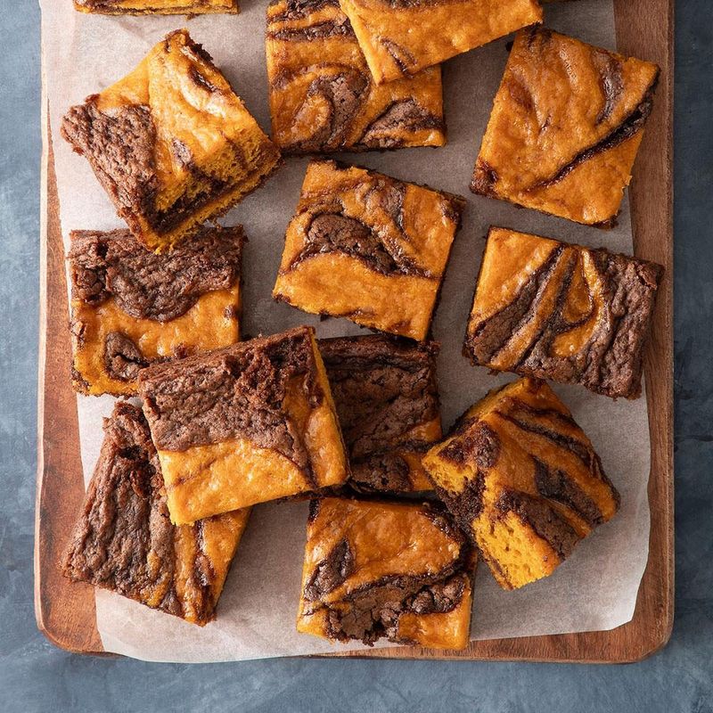Caramel Apple Pumpkin Brownies
