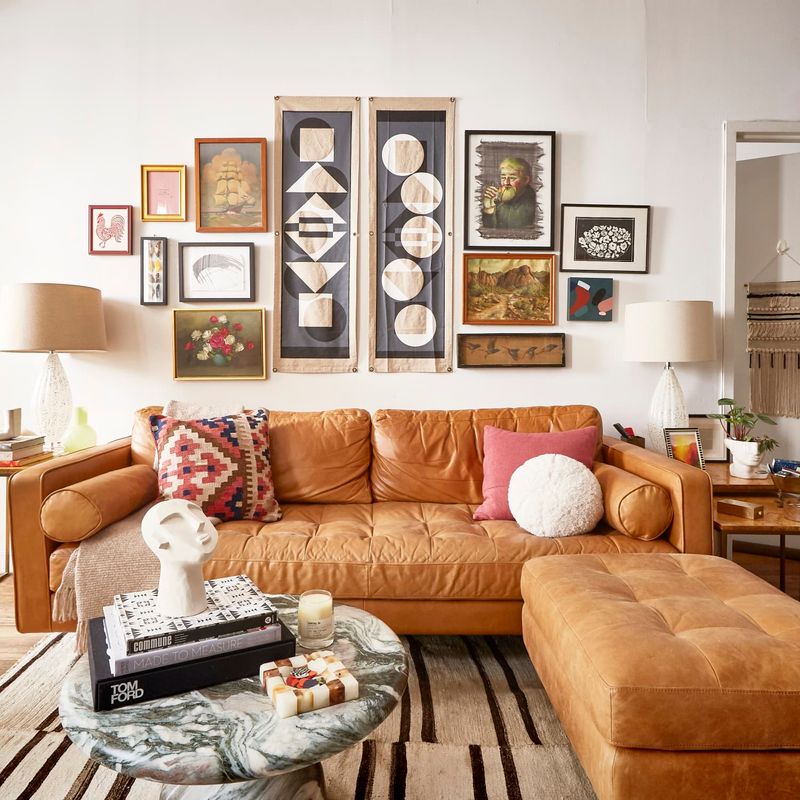 Overstuffed Leather Sectionals