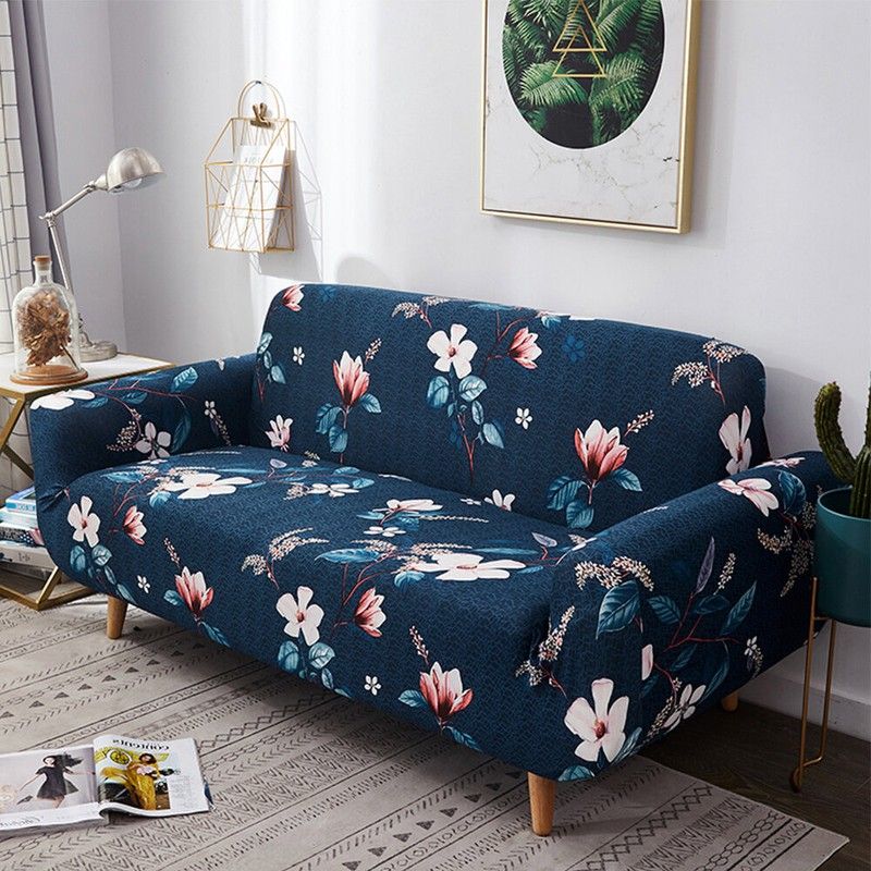 Navy Blue with Floral Patterns