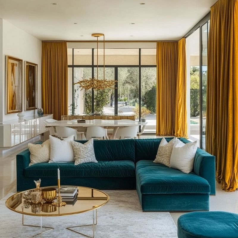 Teal Blue Velvet