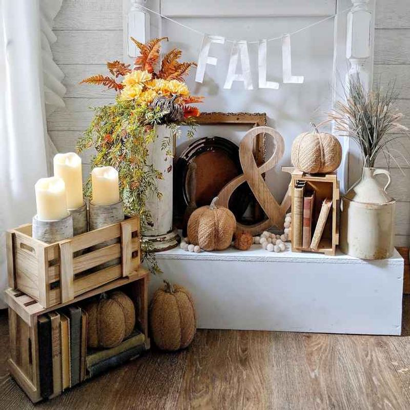 Autumn Home Decoration Ideas For Homes In New York - Decor Hint Rustic Wooden Crates as Storage